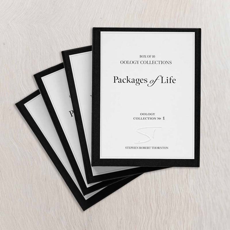 Oology packages of life birds eggs. stephen robert thornton.